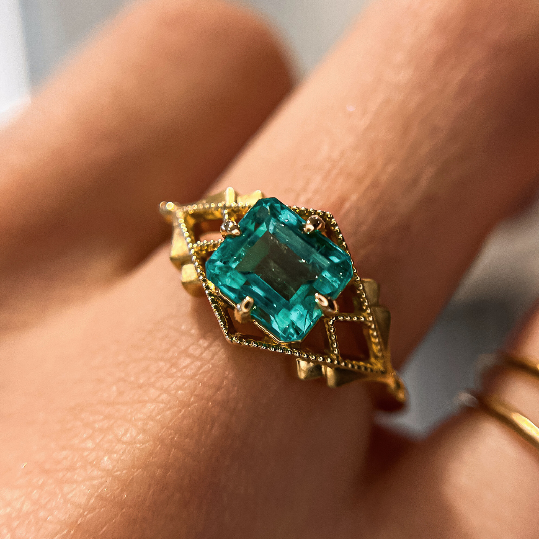 Emerald Gatsby Ring