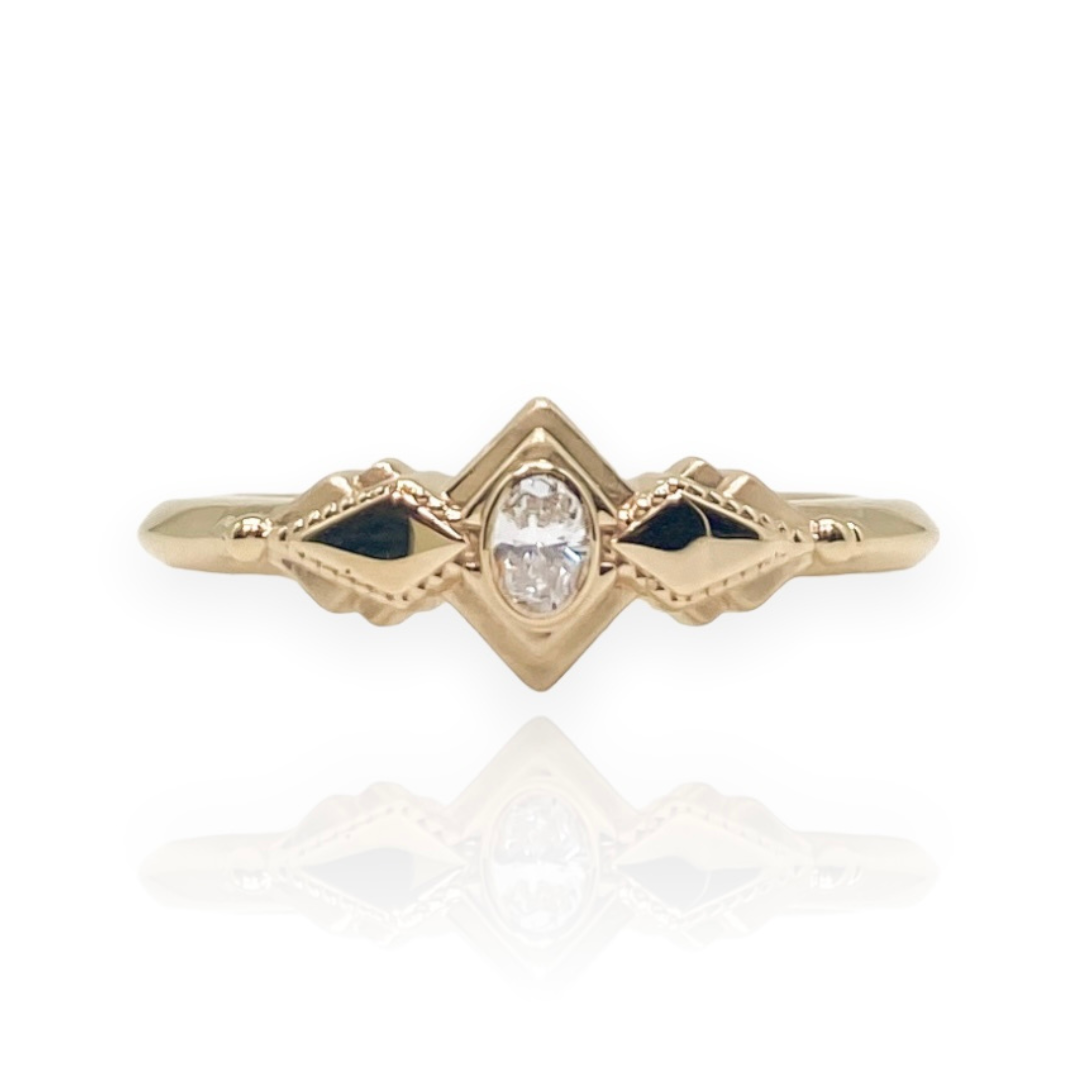 Petite Gatsby Solitaire Ring - select your stone