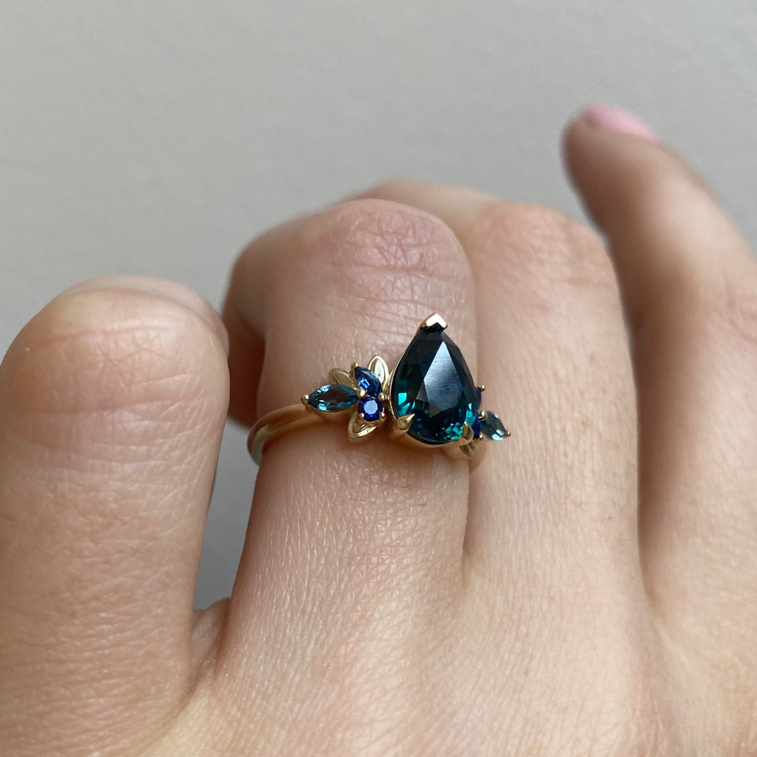 Peacock Ring - select your center stone